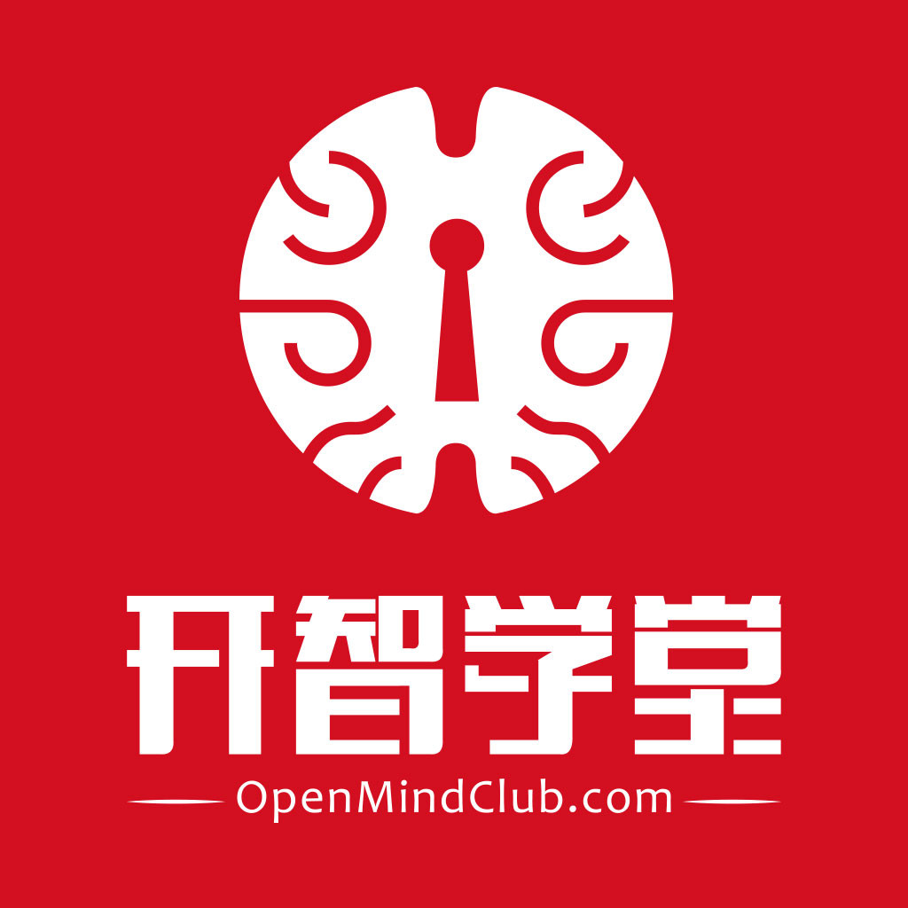 开智logo 竖版 - 红底